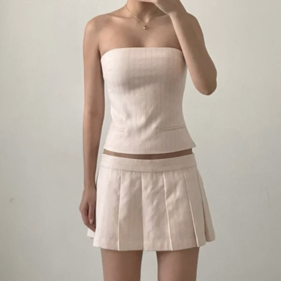 Pleated Mini Skirt Sets